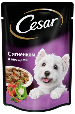 Корм для собак CESAR С ягненком и овощами – купить онлайн, каталог товаров  с ценами интернет-магазина Лента | Москва, Санкт-Петербург, Россия