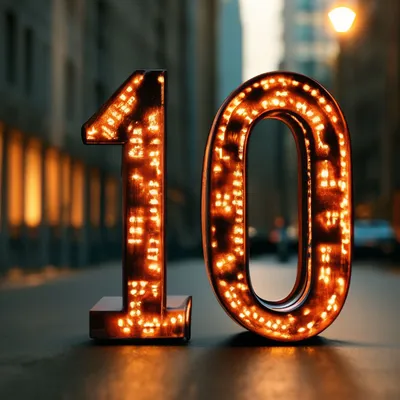 число 10 из цветов красной и розовой розы на белом фоне. Типографический  элемент для дизайна. Цветочные числа, цифры, изолят, изолированный Stock  Photo | Adobe Stock