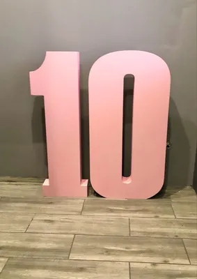 Фольгированная Цифра 10 на стойке в Москве по цене 2600.0000 | Glordecor✓