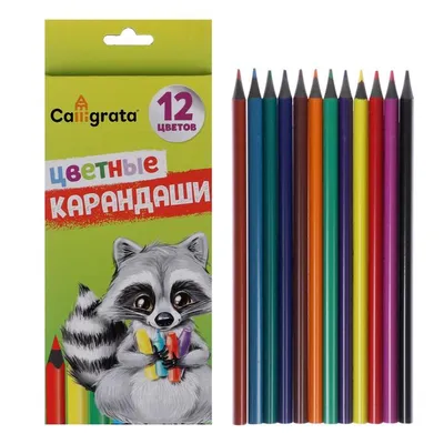 Купить Цветные карандаши \"Две картинки\" 12 цветов за 139 руб.