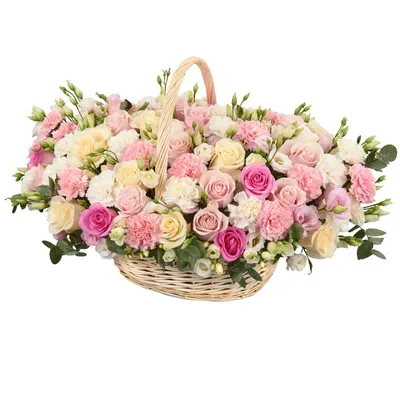 КОРЗИНА ЦВЕТОВ ДЛЯ ЛЮБИМОЙ — цветы на 8 марта с доставкой в Великом  Новгороде