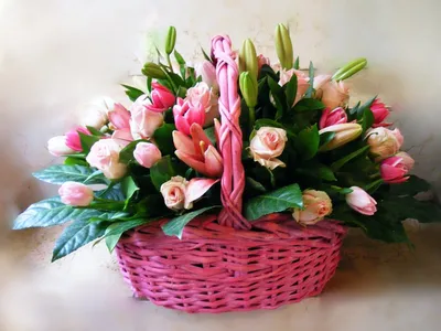 Купить Стильная цветочная композиция в корзине №829 в Новосибирске