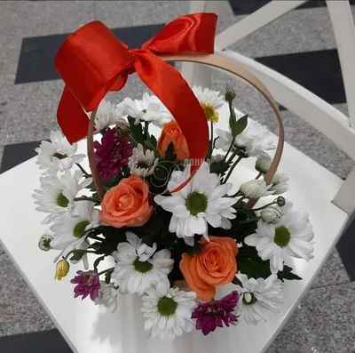 Цветы в корзинке «Для тебя»🌺 | Купить с доставкой в Киеве | Лучшая цена
