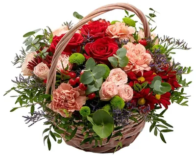 Цветы в корзинке \"Рассвет\" в Якутске - Купить с доставкой по цене от 2 890  руб. | Цветы в корзинке \"Рассвет\" в интернет-магазине Ultra Flowers