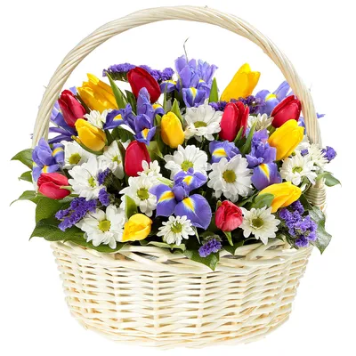 Купить Цветы в корзине «Бал» из каталога Цветы в корзине в Сыктывкаре -  «Флориска».