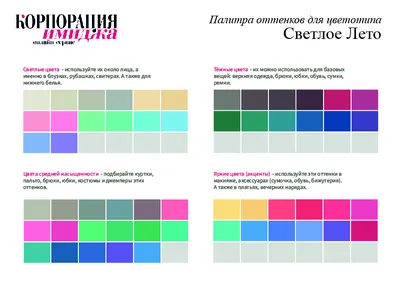 Цветотип тёплое лето