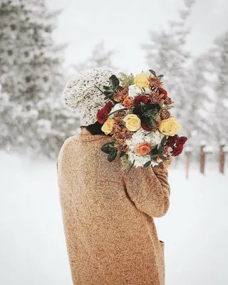 Зимний цветочный сад: изображения цветов в окружении снега