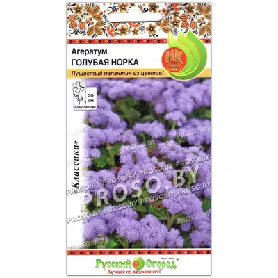 Агератум Голубая норка (семена,цветы) купить по цене 49 ₽ в  интернет-магазине KazanExpress