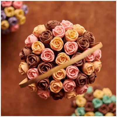 Цветы из бельгийского шоколада. Студия F.Lovers в Новосибирске