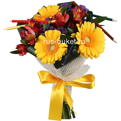 Букет на 1 сентября Школьная страна купить недорого, доставка - магазин  цветов Абари в Омске