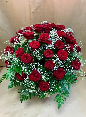 Цветы на похороны \"Букет из одноголовых хризантем\" БУХ-02 - купить в  SPBGORRITUAL.RU (БУХ-02)