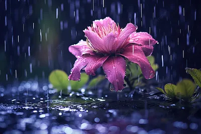 Романтические цветы под дождем – воплощение эстетики