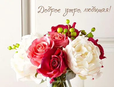 Доброе утро, любимая! | Букет цветов, Открытки, Доброе утро