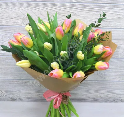 Желтые тюльпаны - купить с доставкой в Омске - LAVANDA