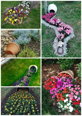 Цветочный ручей в ландшафтном дизайн Из каких цветов сделать  цветник-ручей?😇😉 Цветы для … | Rock garden landscaping, Diy backyard  landscaping, Front yard garden