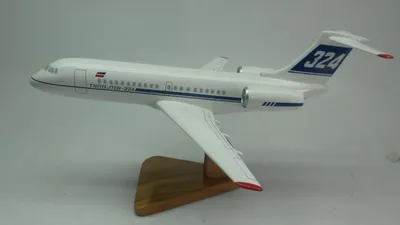 Tu-324 Regional Passenger Tupolev Tu324 Airplane Wood Model Replica Small  New | eBay