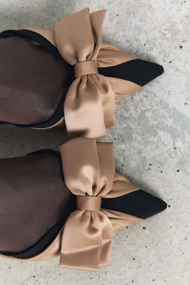 Для женщин :: Обувь :: ТУФЛИ НА ВЫСОКИХ КАБЛУКАХ С БАНТОМ Черный | 3235/210