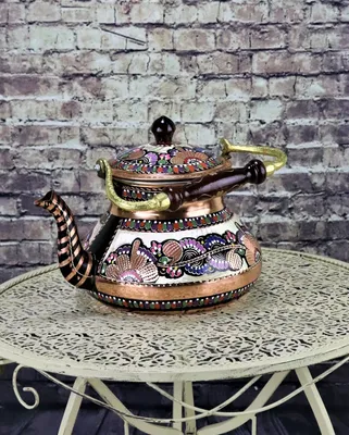 Турецкий медный семейный набор, молотковый чайник, чайный чайник,  традиционный чайник ручной работы | AliExpress