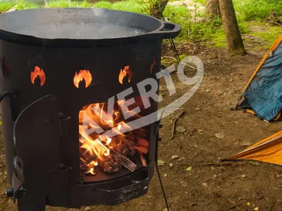 Учаг (печь для казана) Kukmara Арт. УК09 7 л - «Любителям готовить на  природе - учаг для казана Kukmara. Басма, ковурма, шурпа, армейский суп и  даже борщ!» | отзывы