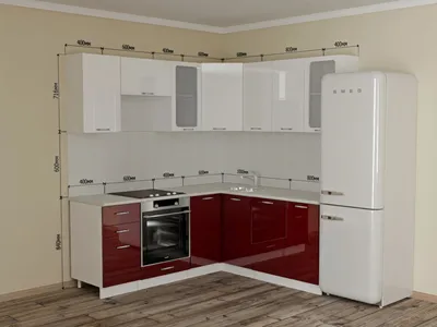Маленькая угловая кухня с холодильником [87 фото]
