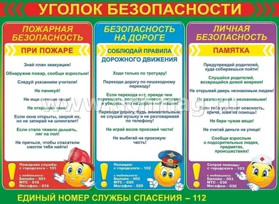 МКОУ Буденновская СШ - Уголок безопасности