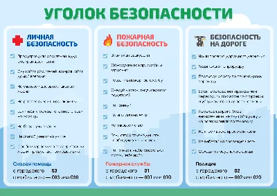 Уголок безопасности - Средняя школа №19 г. Гродно