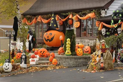 Украшение дома на хэллоуин фото фотографии