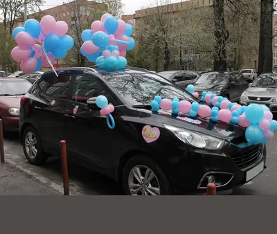 14 Украшение авто на выписку из роддома — Mitsubishi Lancer X, 1,8 л, 2008  года | фотография | DRIVE2