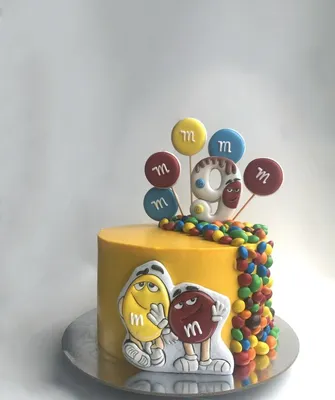 Фотография Украшение торта ммдемс с использованием фильтров