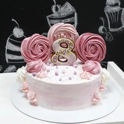 Торт на 8 марта.Торт цифра 8. | Cake painting tutorial, Painted cakes, Cake  designs birthday