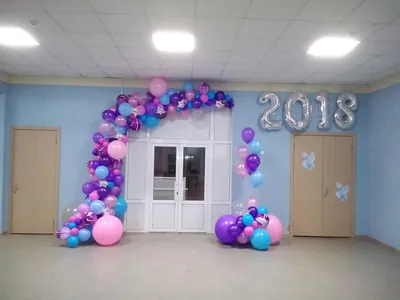 Как украсить зал воздушными шарами - как самостоятельно оформить зал  шариками