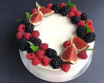 Картинка торта с фруктами в высоком разрешении