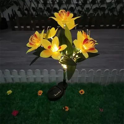 Jazz Flora Композиция из декоративных орхидей Real touch в кашпо