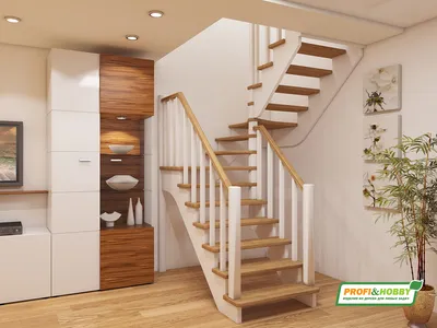 Лестница из металла и дерева, металлическая лестница в деревянном доме,  комбинированные