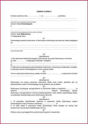 Умова о дзело: что такое Umowa o dzieło, работа в Польше по договору подряда