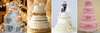Украшение свадебного стола: уникальные торты в каждой детали