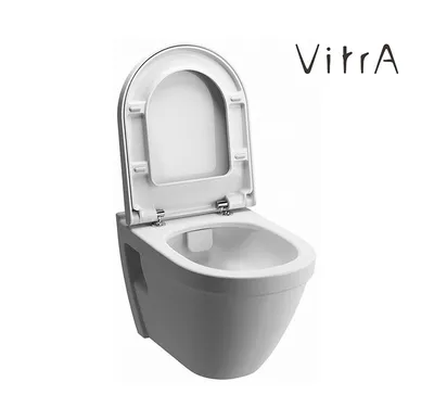 VITRA S50 7740B003-0075 Подвесной унитаз 52*36 см | безободковый (белый  глянцевый) , купить в интернет-магазине сантехники Сантехмаг.Ру