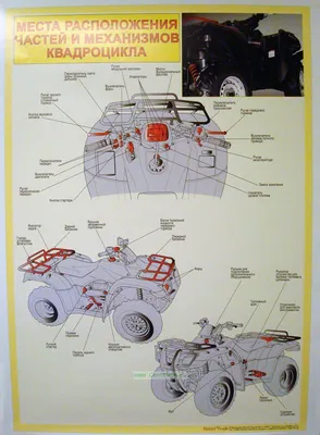 Комплект плакатов \"Устройство квадроцикла\". Для подготовки водителей  внедорожной мототехники - купить книгу в интернет-магазине CentrMag по  лучшим ценам! (00811382)
