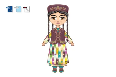 Узбекский национальный костюм: фото в высоком разрешении для скачивания в формате PNG