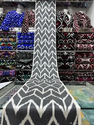Роскошные узбекские шелковые ткани на фото