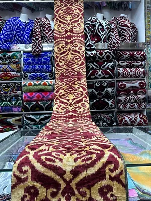 Фото узбекистанского шелка - прекрасное сочетание цветов