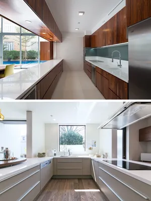 Дизайн и планировка узкой кухни: фото в интерьере, мебель, проекты