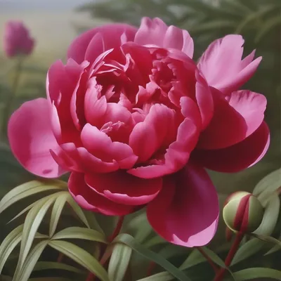 Пионы в степи / Цветёт пион узколистный, или пион воронец (лат Paeonia  tenuifolia) Занесён в Красную книгу России Начало мая, 2020 Из фотопроекта  «Открывая Ставрополье»