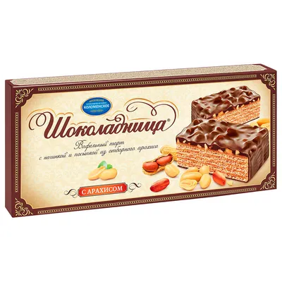 Торт вафельный Шоколадница 270г с арахисом коломенское в Москве – купить в  магазине Маяк