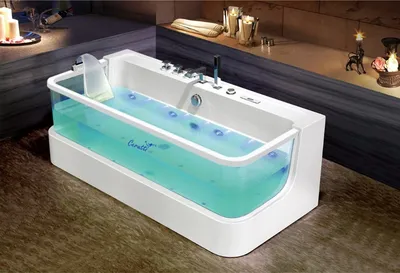Акриловая гидромассажная ванна со стеклом Cerutti SPA C-451 170x85