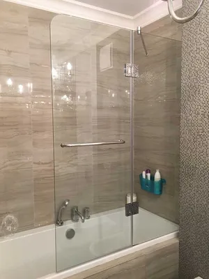Штора на ванну 150 с центральным входом на роликах, стекло, Классик в  Ижевске - РусАк