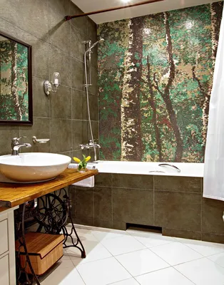 Ванная комната из мозаики фото фотографии