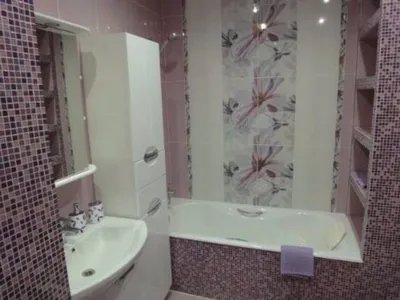 Мозаика QM-1542 в интерьере ванной комнаты