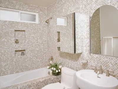 Мозаика для ванной комнаты: фото примеры, полезные советы