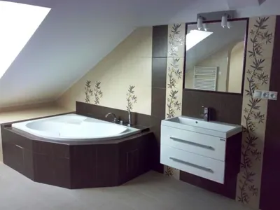 Дизайн интерьера частного дома \"Ванная комната в мансарде\" | Портал  Люкс-Дизайн.RU